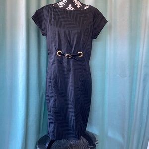 2 tone black dress